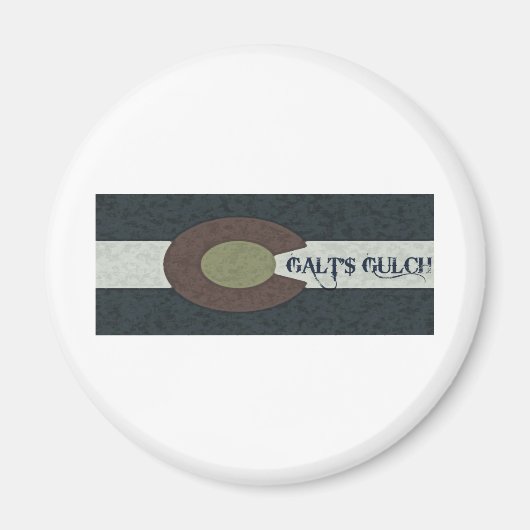 Galt's Gulch – 赤と青の組み合わせデザイン マグネット (正面)