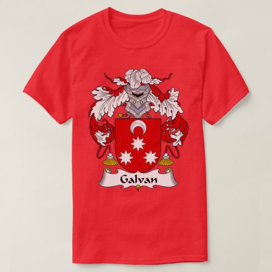 Galvan Coat of Arms Family Crest  Tシャツ (デザイン正面)