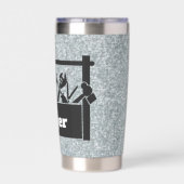 Galvanized metal with toolbox personalized 保温保冷タンブラー (背面)