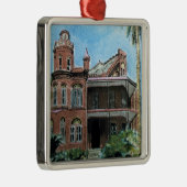 Galvestonの水彩画、1886ランデスMcDonoughの家 メタルオーナメント (右)