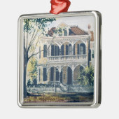 Galvestonの水彩画、1887年のハワードCarnesの家 メタルオーナメント (左)