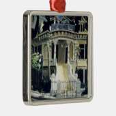 Galvestonの水彩画、1890年のJ.C. Trube House メタルオーナメント (右)