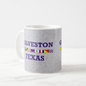 Galvestonの航海のな旗-砂のマグ コーヒーマグカップ (正面左)