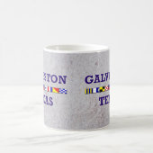 Galvestonの航海のな旗-砂のマグ コーヒーマグカップ (中央)