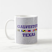 Galvestonの航海のな旗-砂のマグ コーヒーマグカップ (左)