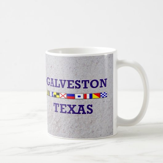 Galvestonの航海のな旗-砂のマグ コーヒーマグカップ (右)