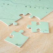 Galvestonテキサス州のヴィンテージの地図(1954年) 3 ジグソーパズル (側面)