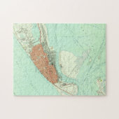 Galvestonテキサス州のヴィンテージの地図(1954年) 3 ジグソーパズル (横)