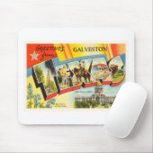 Galvestonテキサス州TXの古いヴィンテージ旅行記念品 マウスパッド (マウス)