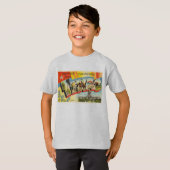 Galvestonテキサス州TXの古いヴィンテージ旅行記念品 Tシャツ (正面フル)