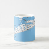 Galveston Beach Map Mug コーヒーマグカップ (中央)