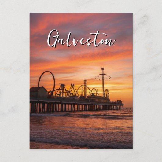 Galveston Texas シーズンポストカード (正面)