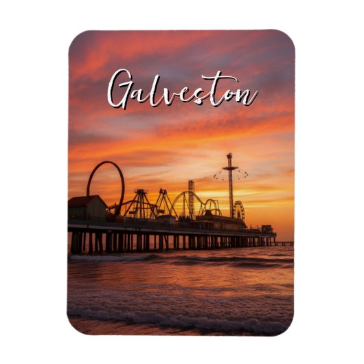 Galveston Texas マグネット (縦)
