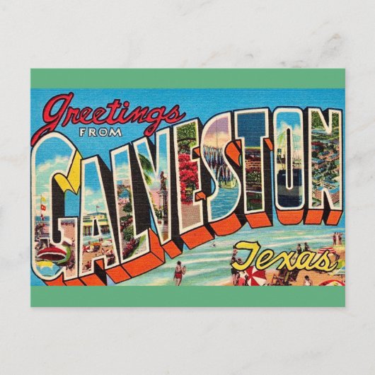 Galveston Texas Postcard ポストカード (正面)