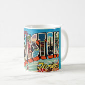 Galveston Texas Postcard Mug コーヒーマグカップ (正面右)