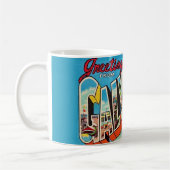 Galveston Texas Postcard Mug コーヒーマグカップ (左)