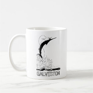 Galveston, TXスポーツフィッシング コーヒーマグカップ