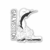 Galveston, TXスポーツフィッシング シール (正面)