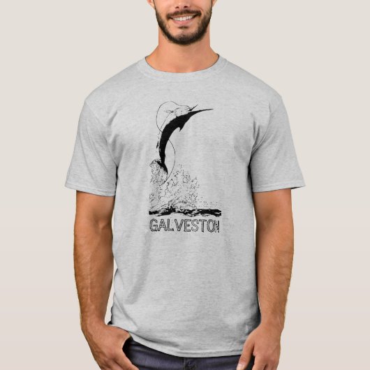 Galveston, TXスポーツフィッシングTシャツ Tシャツ (正面)