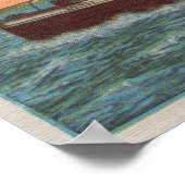 Galveston, TX – ガルベスのビュー ポスター (角)