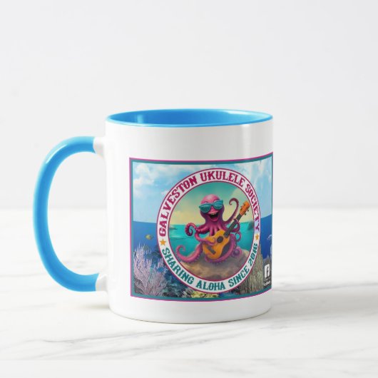 Galveston Ukulele Society GUS Octopus Mug マグカップ (左)