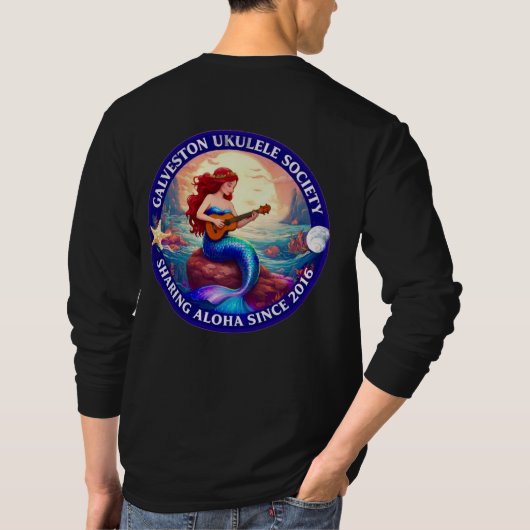 Galveston Ukulele Society Mermaid Shirt LS Men’s  Tシャツ (裏面)