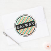 Galway City Pride Emblem – Irish Identity ラウンドシール (封筒)