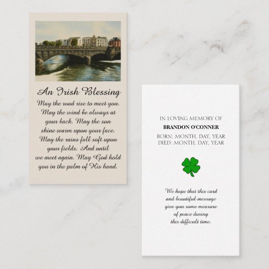 Galway Heartfelt Condolences Red Sienna Blue 名刺 (正面/裏面)