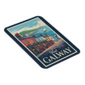 Galway Ireland Illustration Travel Art Vintage マグネット (右側)