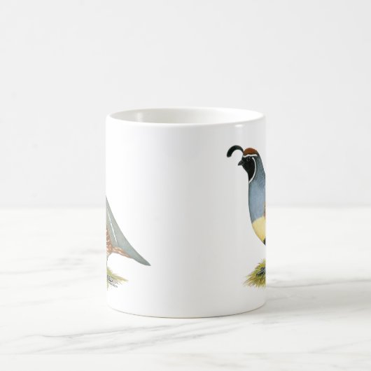 Gambelの砂漠のウズラ コーヒーマグカップ (中央)