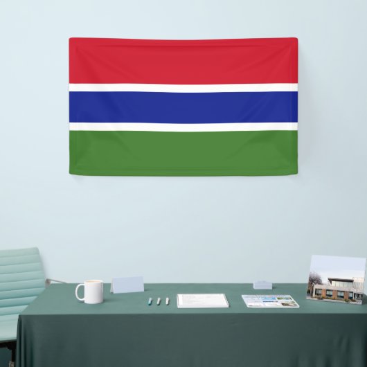 Gambia flag Banner 横断幕 (トレードショー)