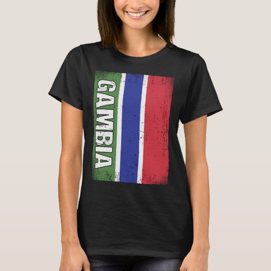 Gambian Flag Gambia Tシャツ (正面)