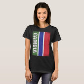 Gambian Flag Gambia Tシャツ (正面フル)