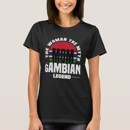 Gambian Gambia Gambian Flag Mothers Day Tシャツ (正面)