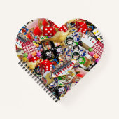 Gamblers Delight - Las Vegas Icons Collage ノートブック (正面)