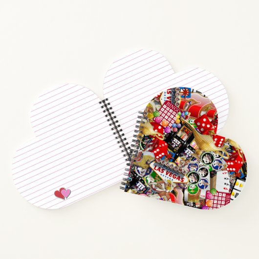 Gamblers Delight - Las Vegas Icons Collage ノートブック (内部)
