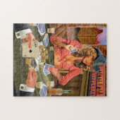 Gamblinの女性のカーボーイ ジグソーパズル (横)