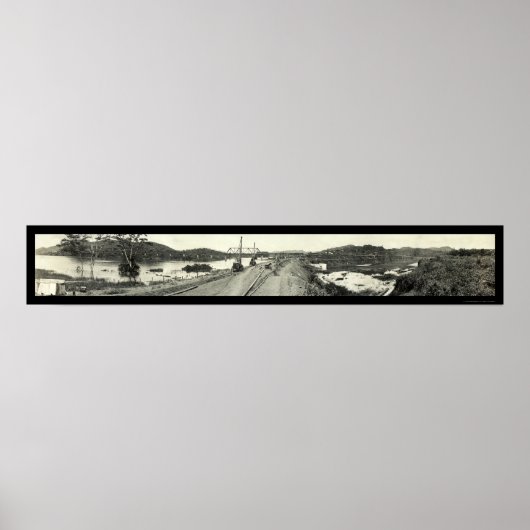Gamboa Dike Panama写真1913 ポスター (正面)