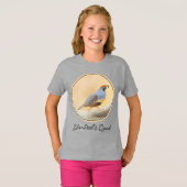 Gambrel's Quail Painting Original Bird Art T-Shirt Tシャツ (正面フル)