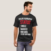 Game Addict Relationship Status Gamer Video Games Tシャツ (正面フル)