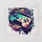 Game Consoleポストカードでおもしろいの準備をする ポストカード (正面)