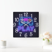 Game Controller  スクエア壁時計 (ホーム)