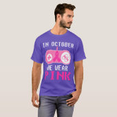 Game Controller In October We Wear Pink Gaming fri Tシャツ (正面フル)
