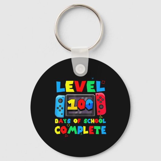 Game Controller Level 100 Days Of School Complete  キーホルダー (正面)