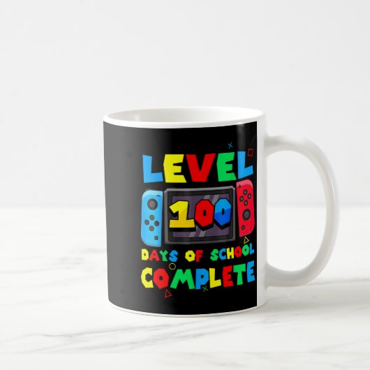 Game Controller Level 100 Days Of School Complete  コーヒーマグカップ (右)