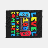 Game Controller Level 100 Days Of School Complete  フリースブランケット (正面(横))