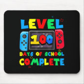 Game Controller Level 100 Days Of School Complete  マウスパッド (正面)