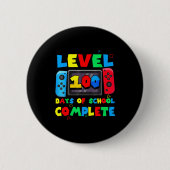 Game Controller Level 100 Days Of School Complete  缶バッジ (正面)