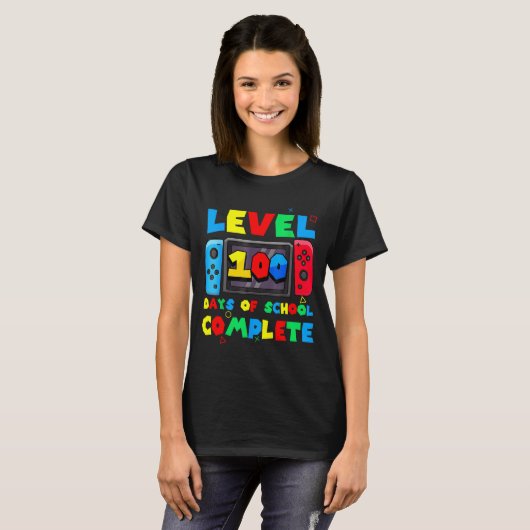 Game Controller Level 100 Days Of School Complete  Tシャツ (正面フル)