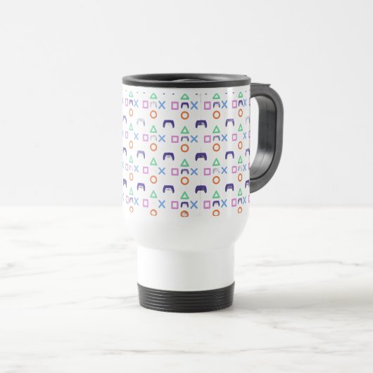 Game Controller Pattern Mug | Cool Gamer トラベルマグ (正面右)
